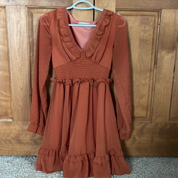 Altar'd State Dresses & Skirts - Altard State Rust Red Dress - Small